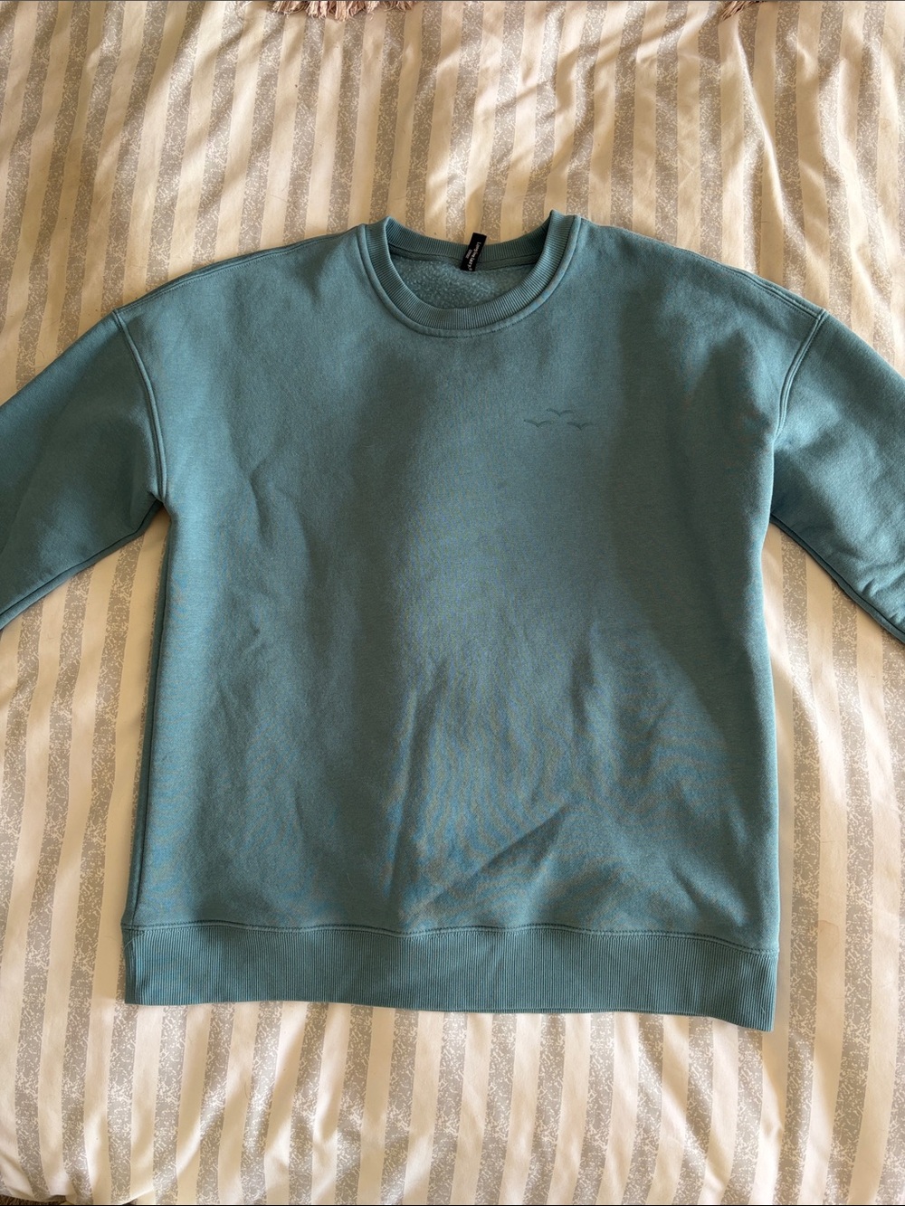 Women's Crewneck Sweater in Teal Blue